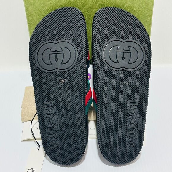Gucci Agrado GRG 10/ US 10.5 Slides Multicolor Rubber Slip-On Sandals NIB - Picture 10 of 13